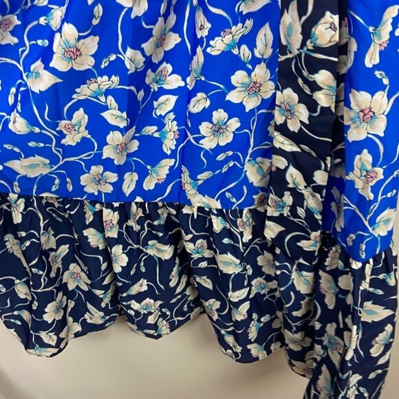 NEW Eliza J Floral Bow Tie Back Midi Sundress Blue Size‎ 4 Nordstrom Bohemian - Picture 4 of 12